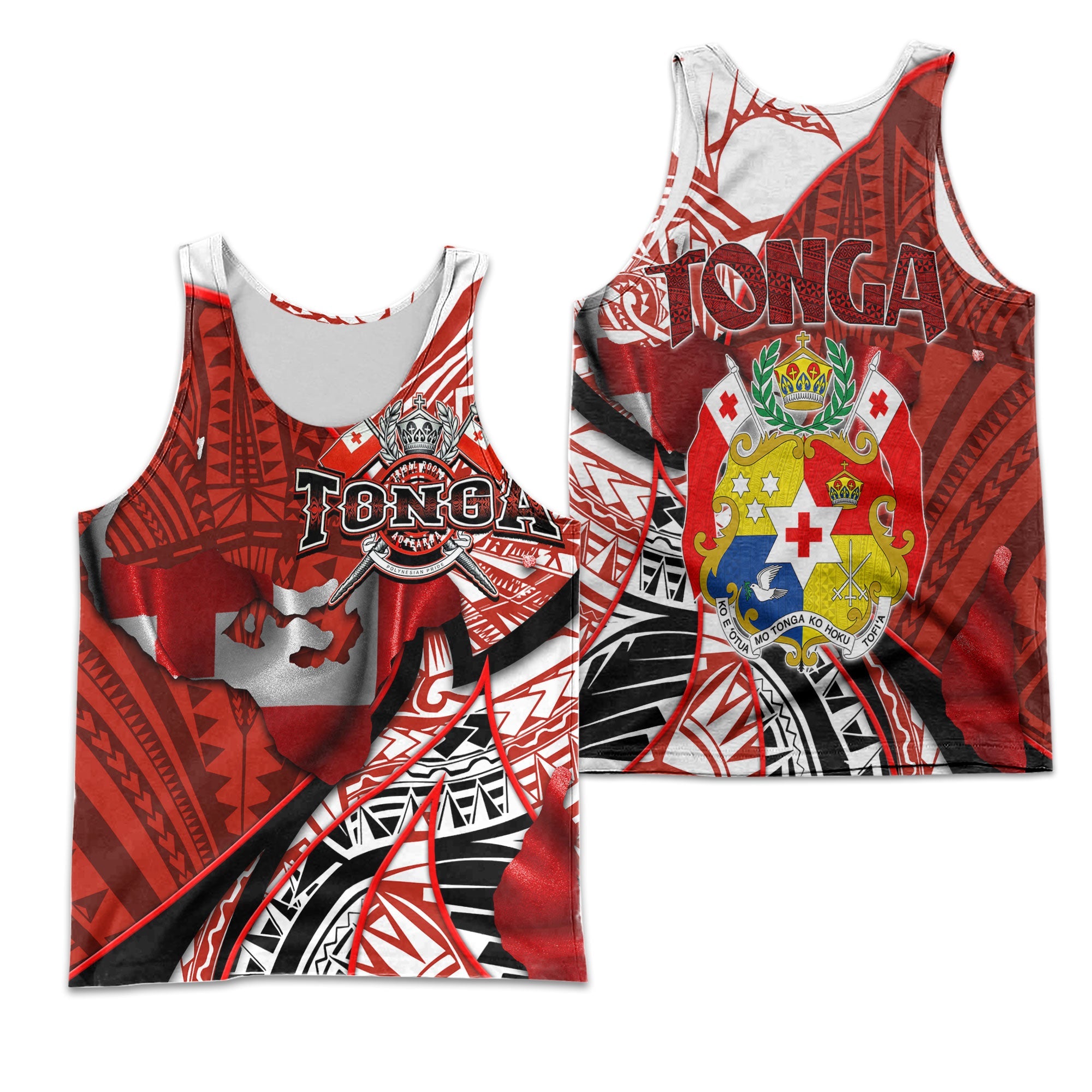 Tonga In My Heart Royal Coat Of Arms Men Tank Top