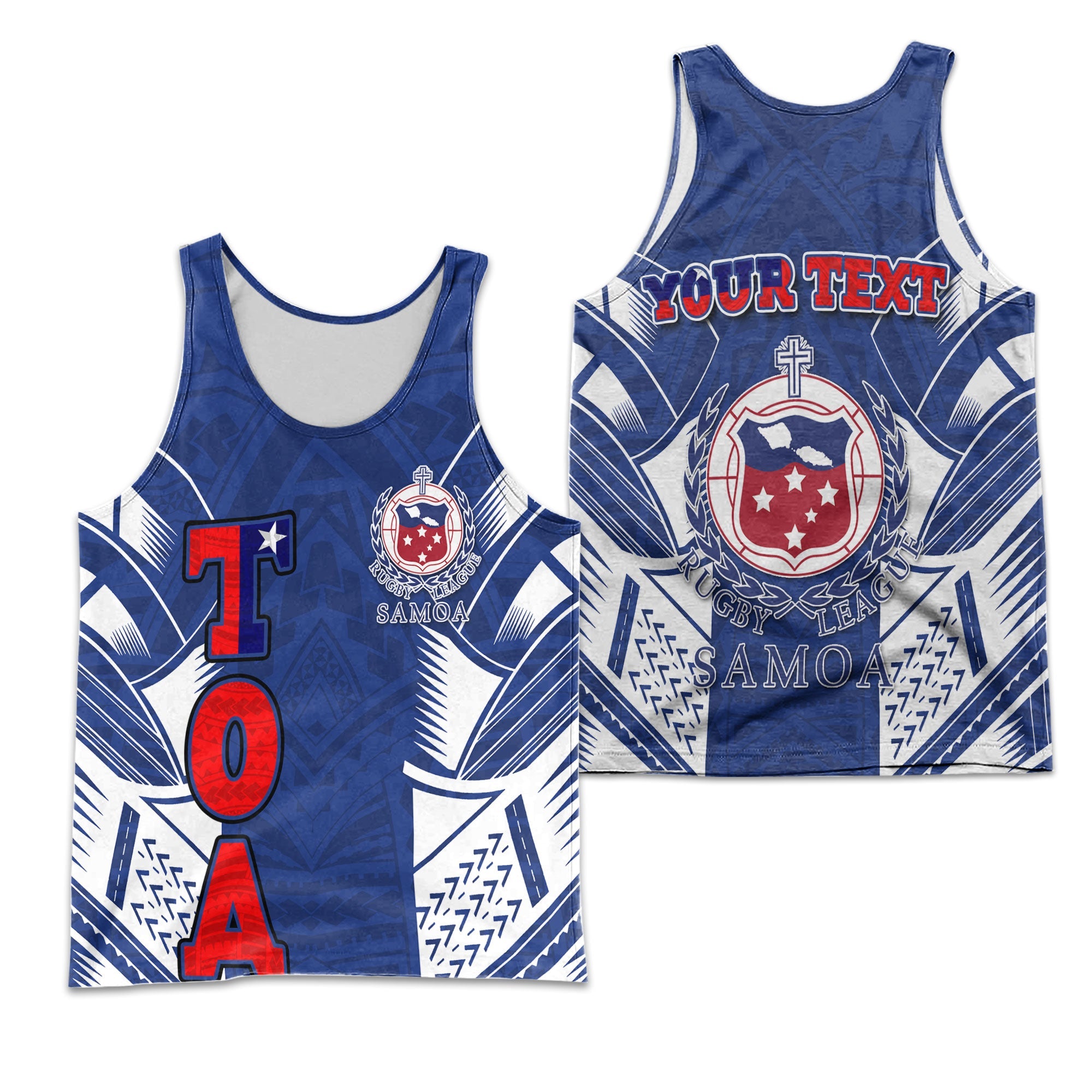 Custom TOA Samoa Rugby Men Tank Top