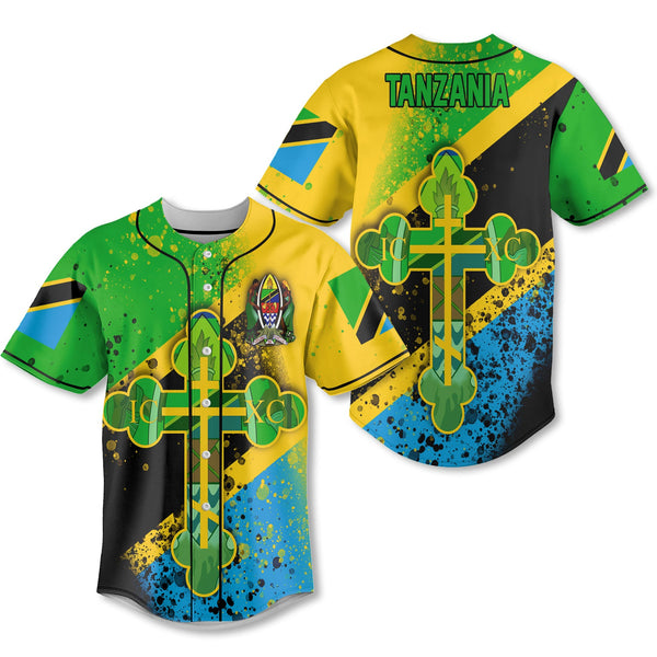 Tanzania Baseball Jersey Flag & Coat Of Arms Orthodox Style