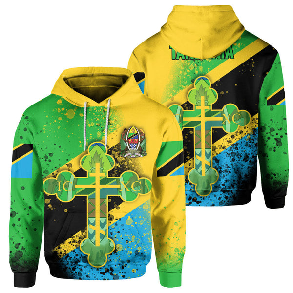 Tanzania Hoodie Flag & Coat Of Arms Orthodox Style