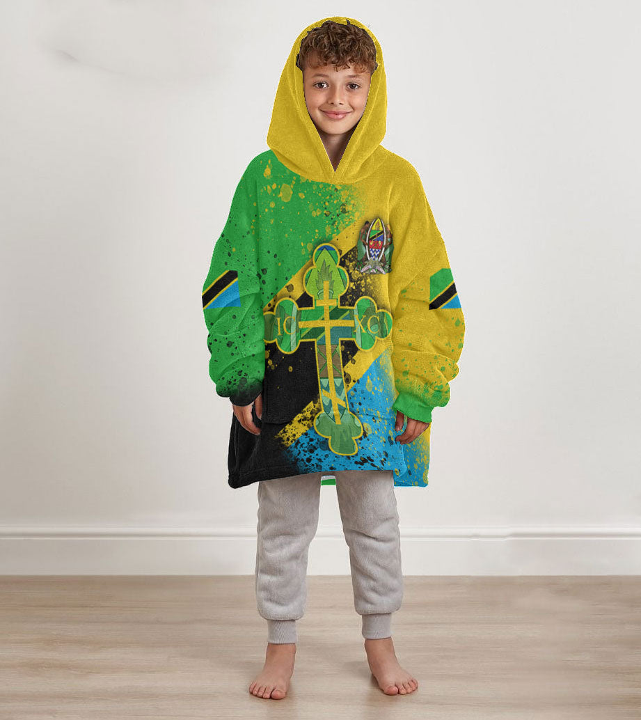 Tanzania Kid Snug Hoodie Flag & Coat Of Arms Orthodox Style