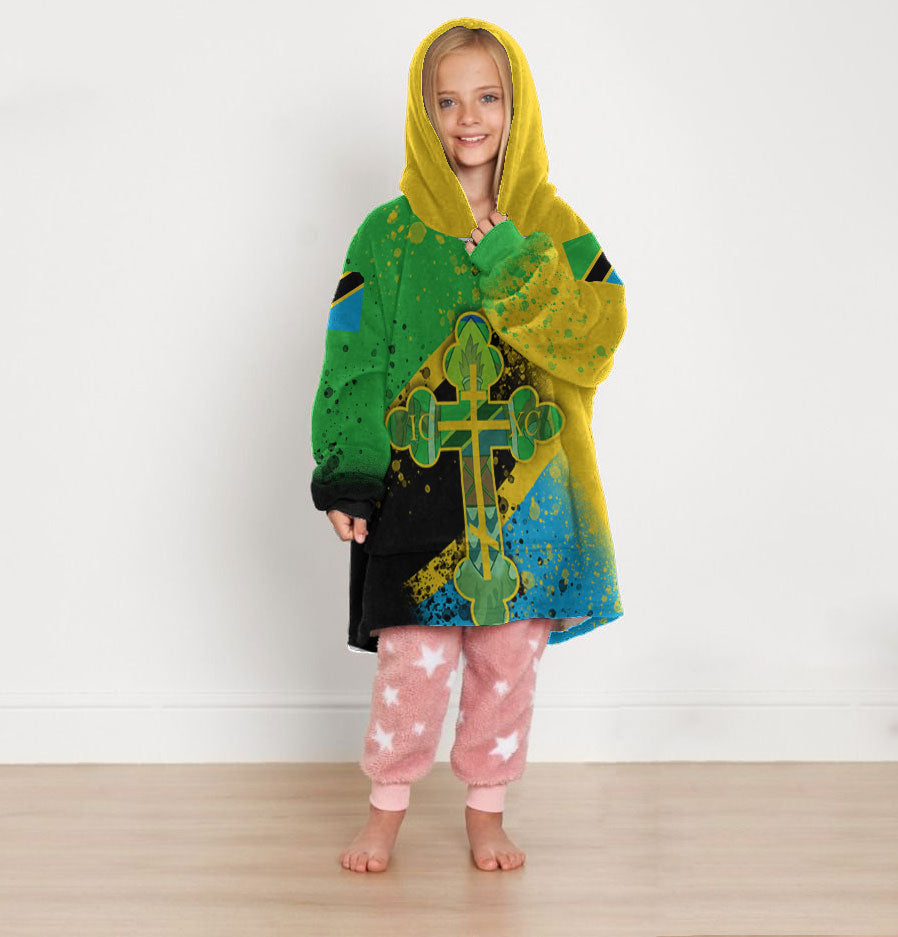 Tanzania Kid Snug Hoodie Flag & Coat Of Arms Orthodox Style