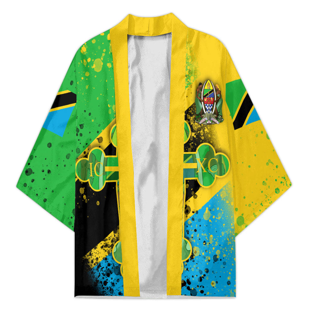 Tanzania Kimono Flag & Coat Of Arms Orthodox Style