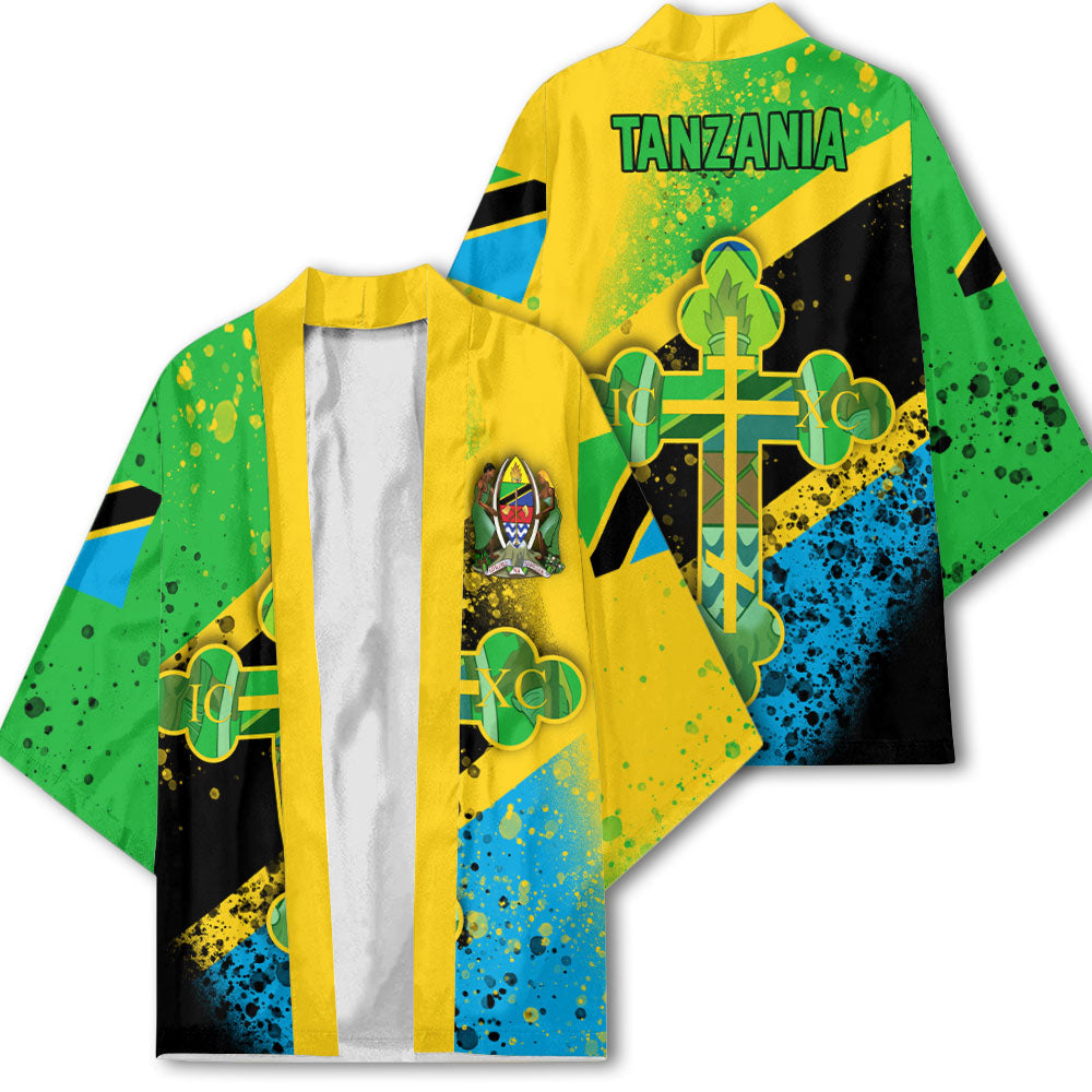 Tanzania Kimono Flag & Coat Of Arms Orthodox Style