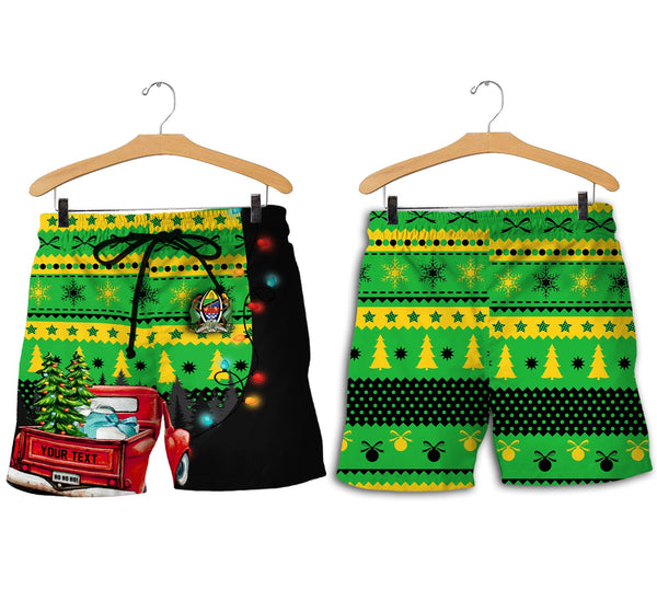 Tanzania Men Short Coat Of Arms Christmas Style