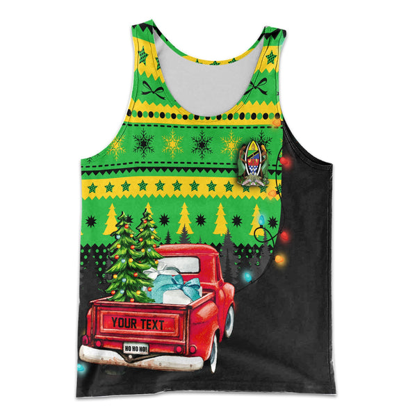 Tanzania Men Tank Top Coat Of Arms Christmas Style