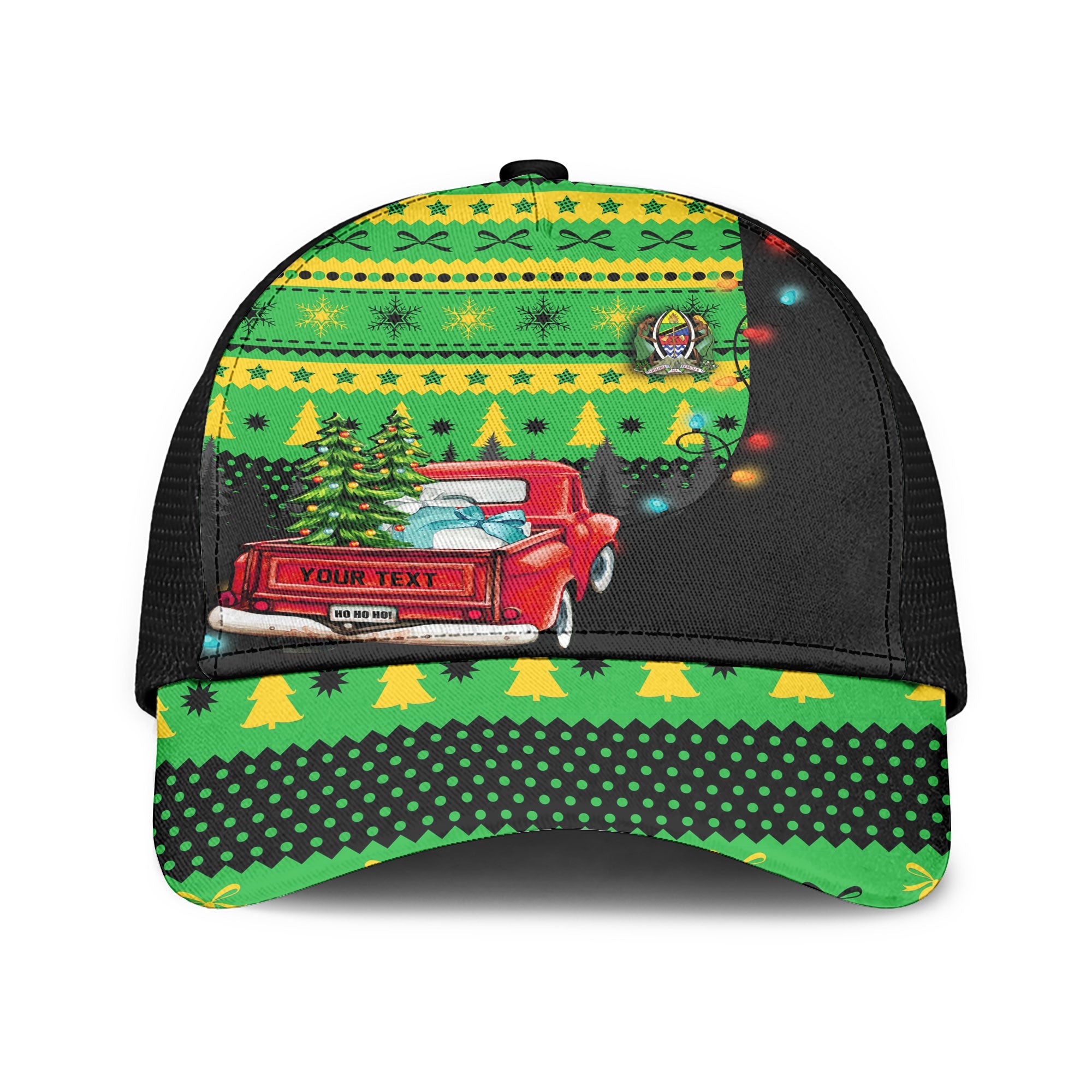 Tanzania Mesh Back Cap Coat Of Arms Christmas Style