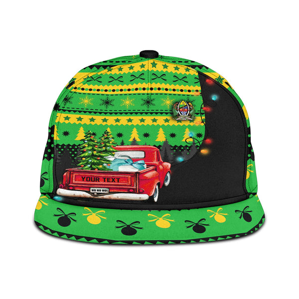 Tanzania Snapback Hat Coat Of Arms Christmas Style