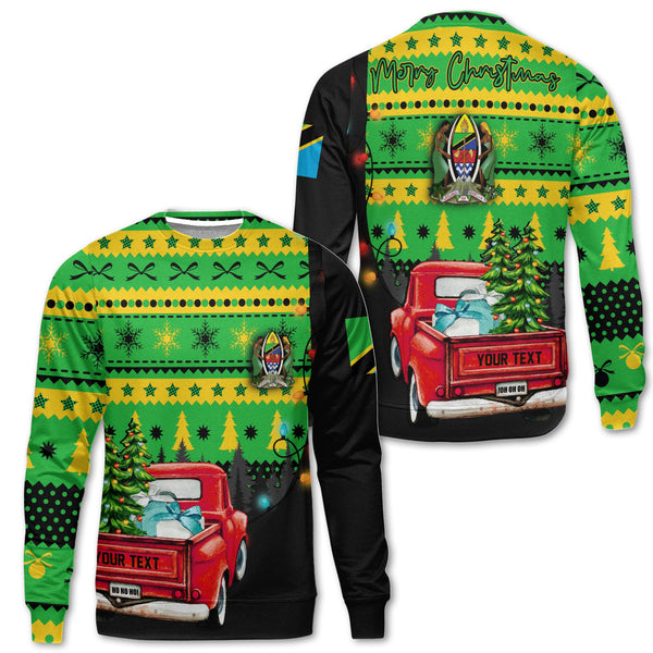 Tanzania Sweatshirt Coat Of Arms Christmas Style