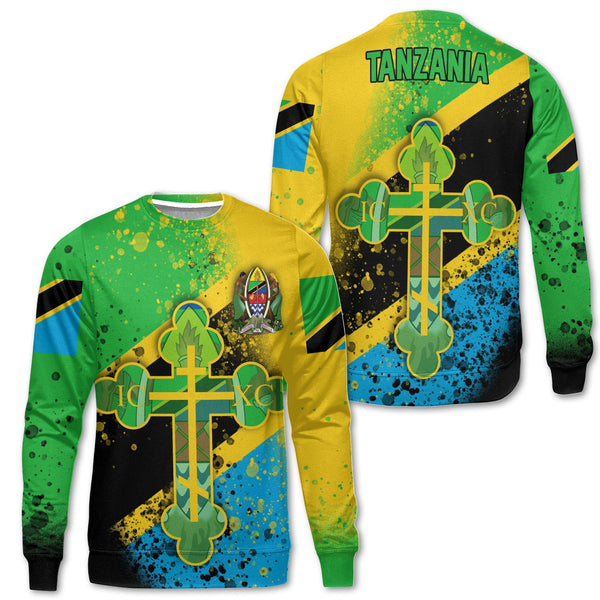 Tanzania Sweatshirt Flag & Coat Of Arms Orthodox Style