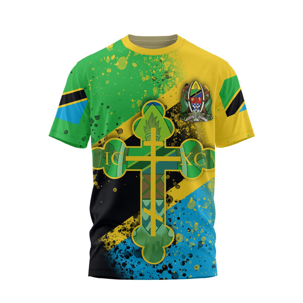 Tanzania T Shirt Flag & Coat Of Arms Orthodox Style