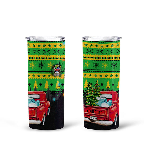 Tanzania Tall Glitter Tumbler Coat Of Arms Christmas Style