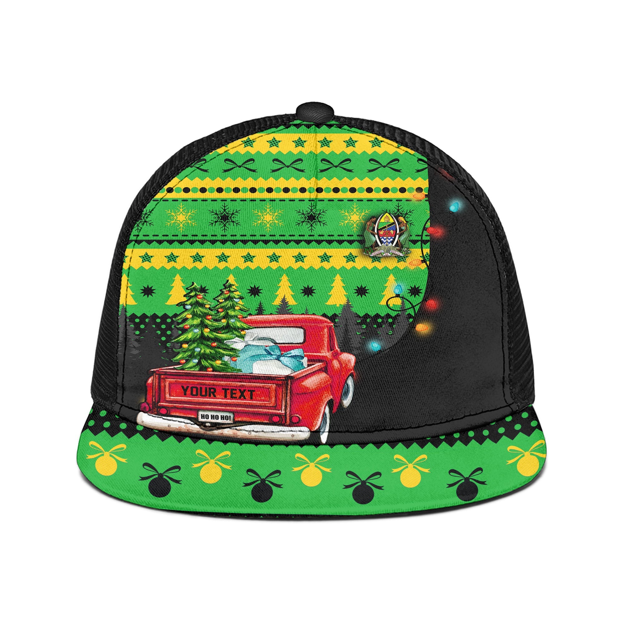 Tanzania Trucker Hat Coat Of Arms Christmas Style