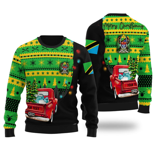 Tanzania Ugly Sweater Coat Of Arms Christmas Style