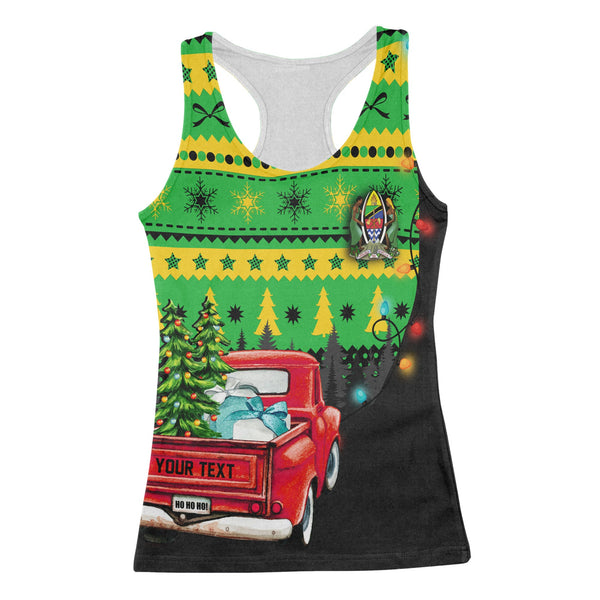 Tanzania Women Tank Top Coat Of Arms Christmas Style