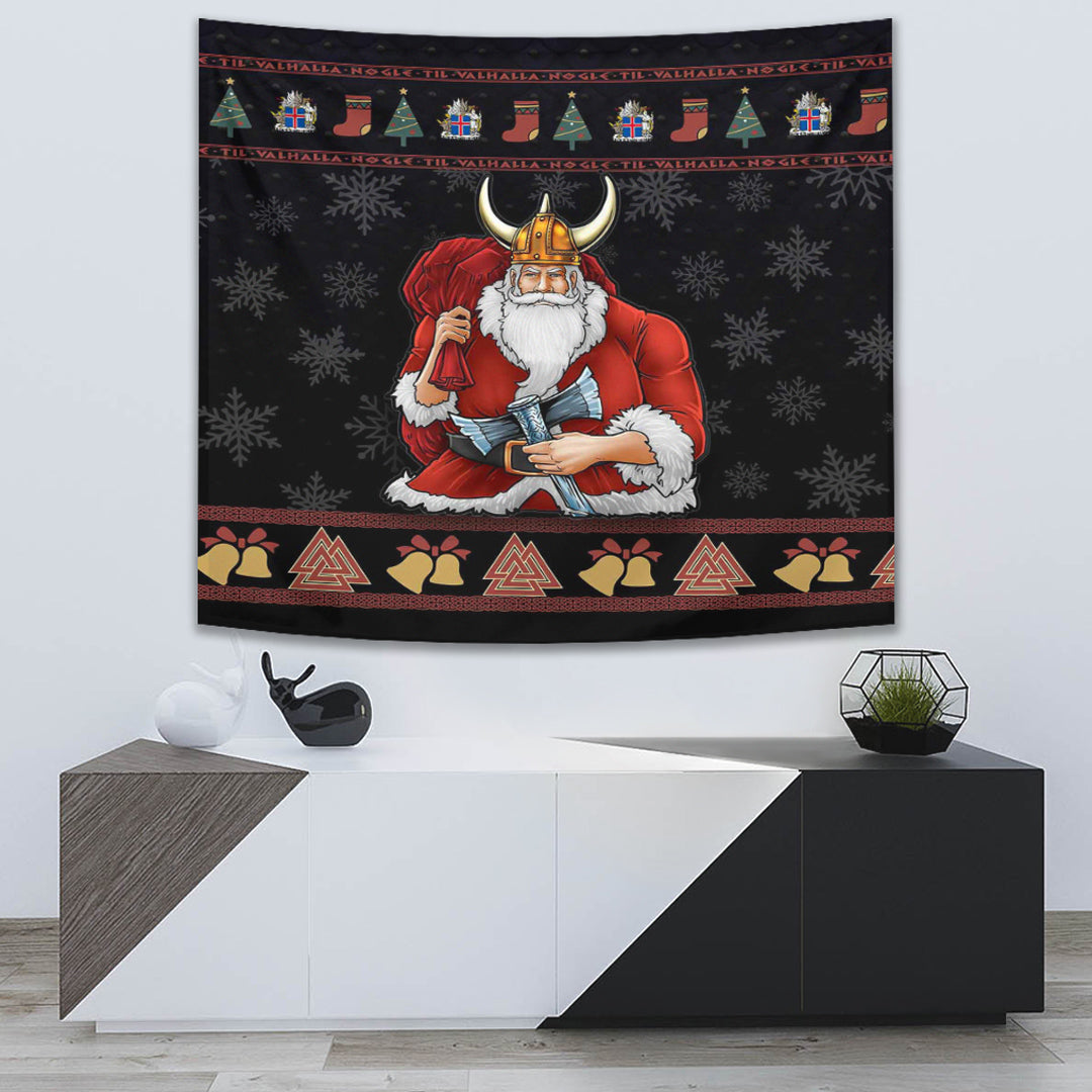 Viking Tapestry Christmas Iceland Santa