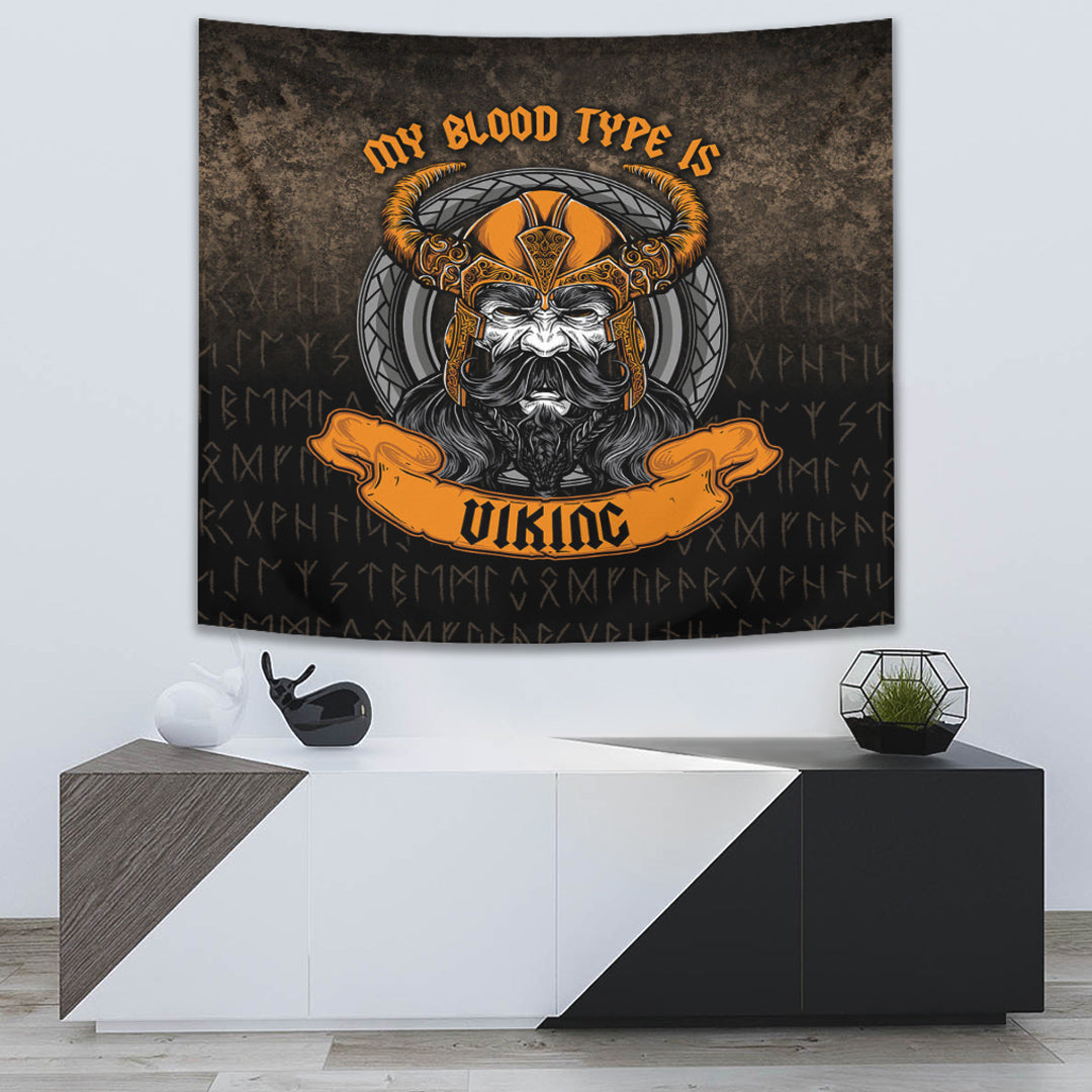 Viking Tapestry My Blood Type is Viking