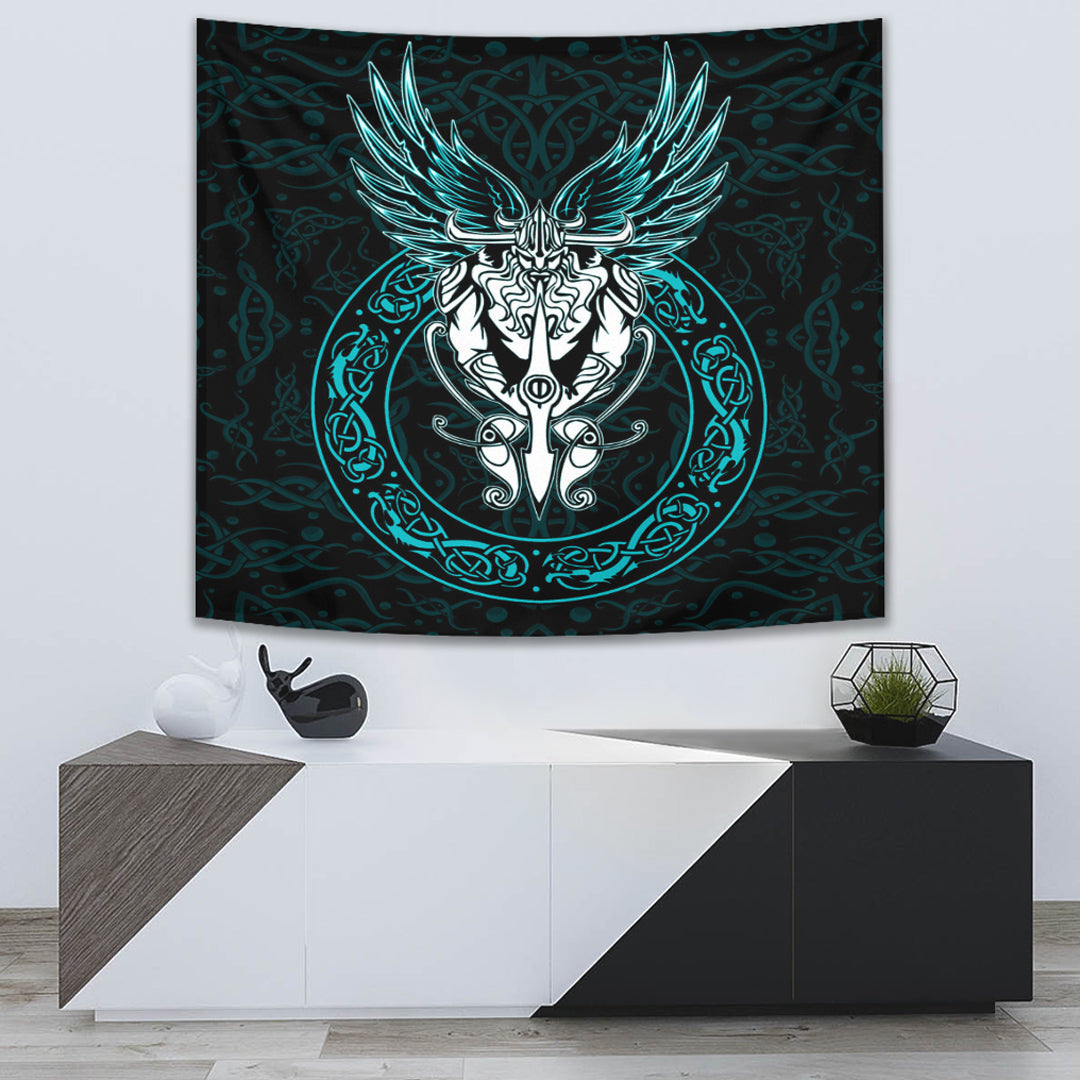 Viking Tapestry OdinWing Viking Tapestry Turquoise