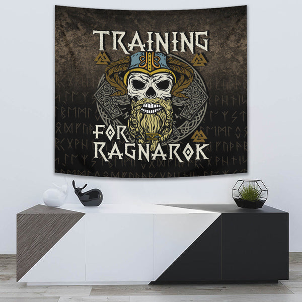 Viking Tapestry Valknut Raven Viking