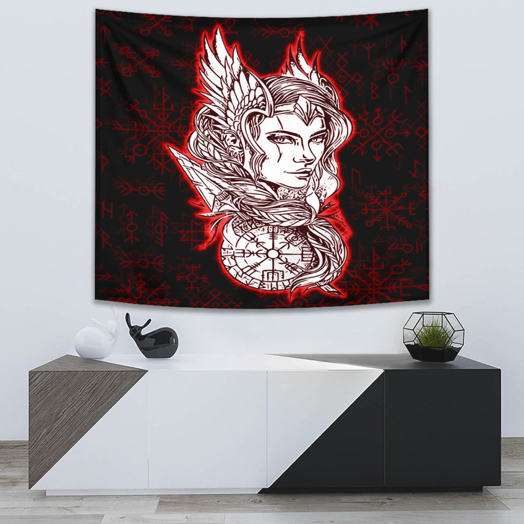 Viking Tapestry Valkyrie Turquoise