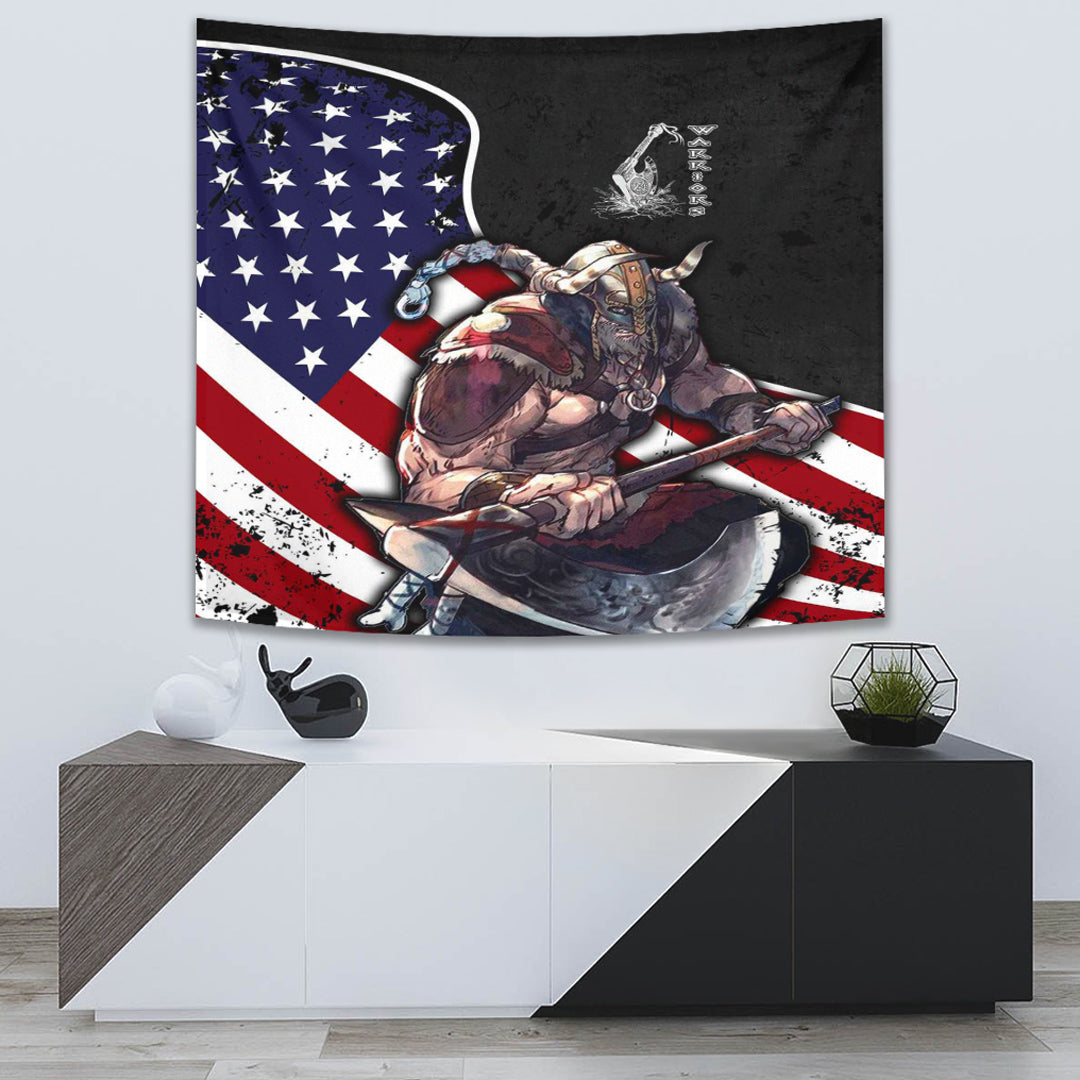 Viking Tapestry USA Warrior Brush Style