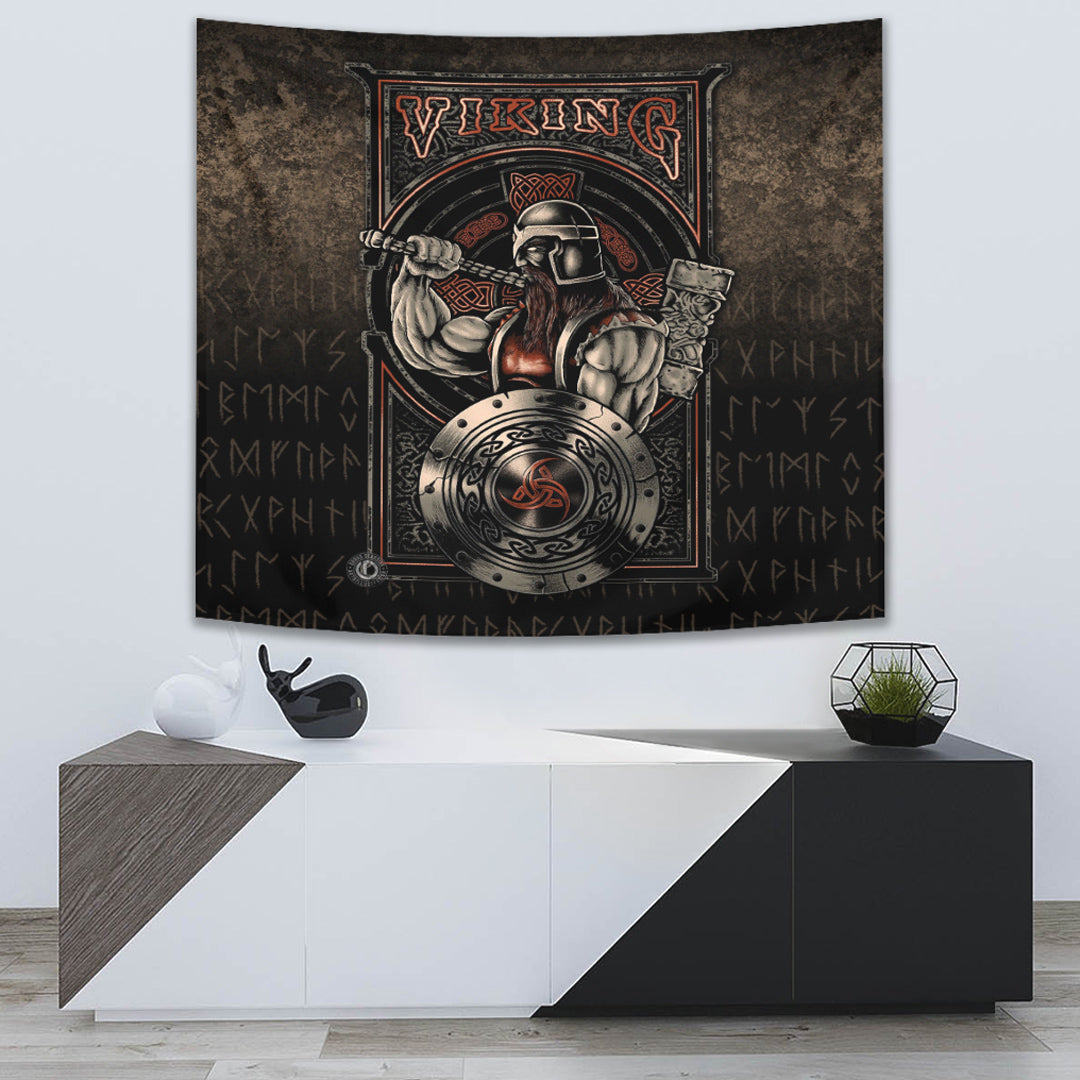Viking Tapestry Warriror Valhalla