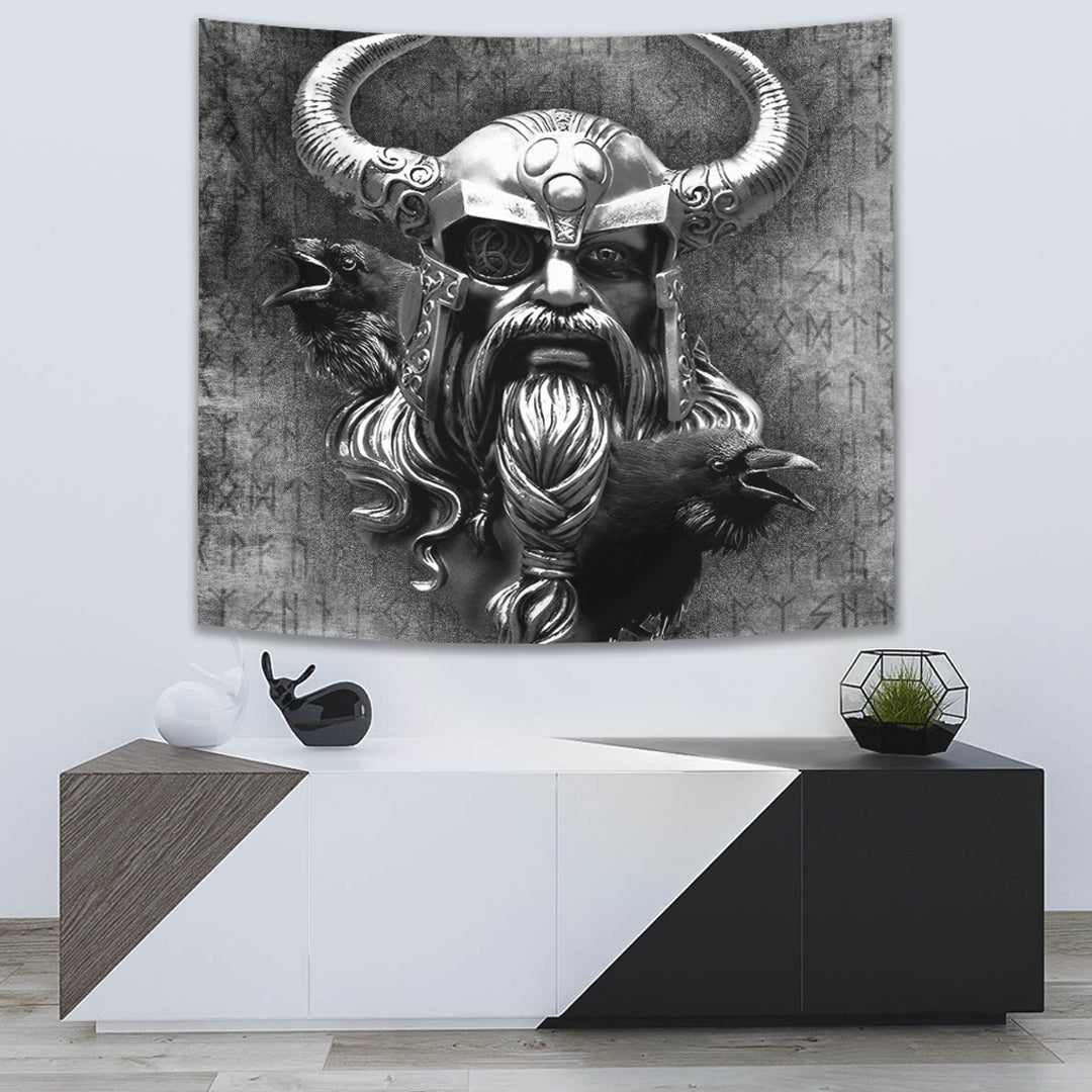 Viking Tapestry Raven Viking Tapestry Odin