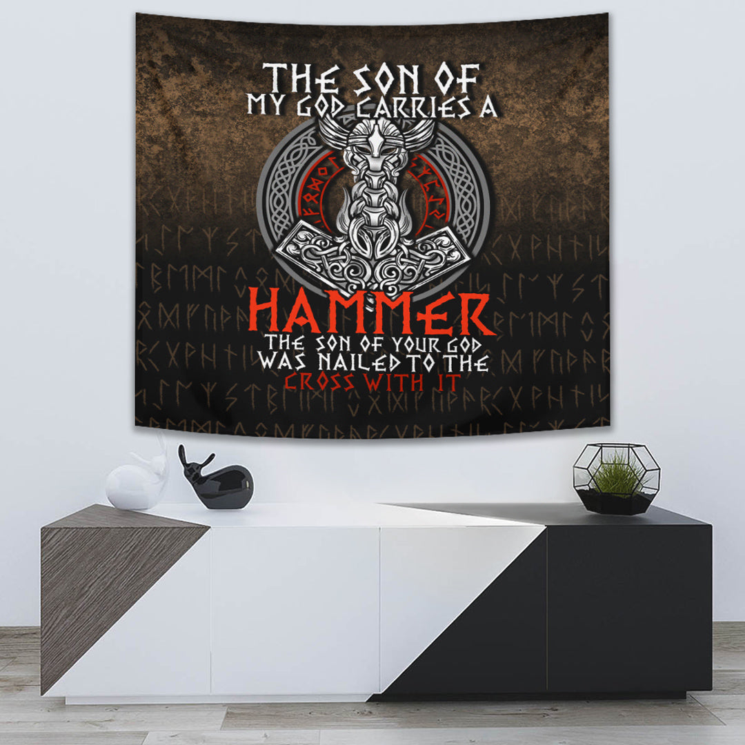 Viking Tapestry The Son Of My God Odin Viking
