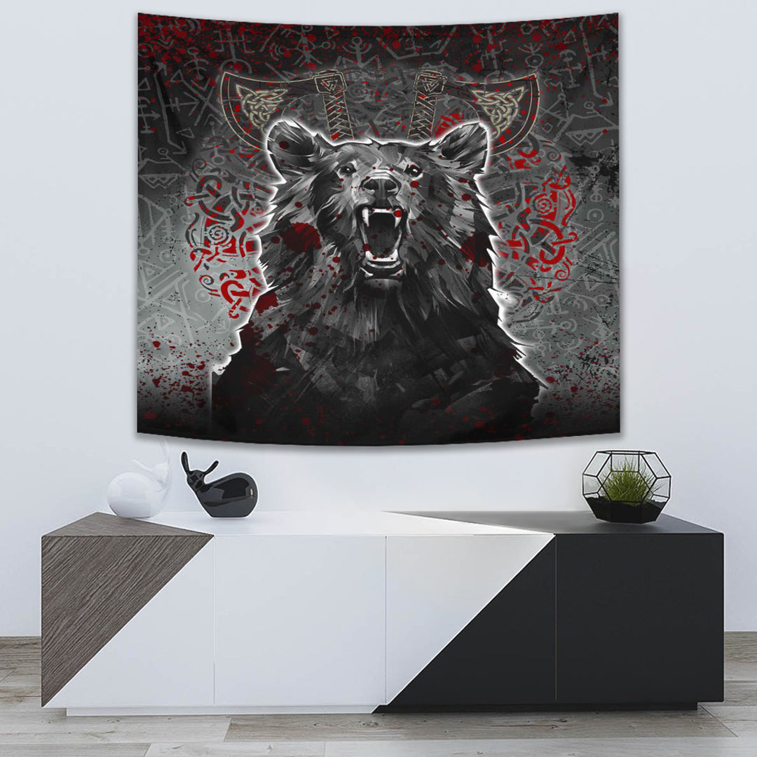 Viking Tapestry Berserker Bear Blood