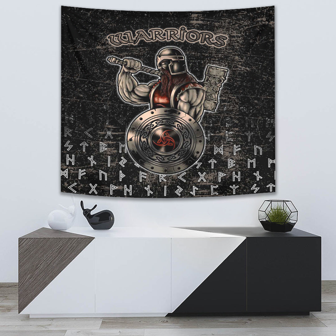 Viking Tapestry Warriros Brush Style