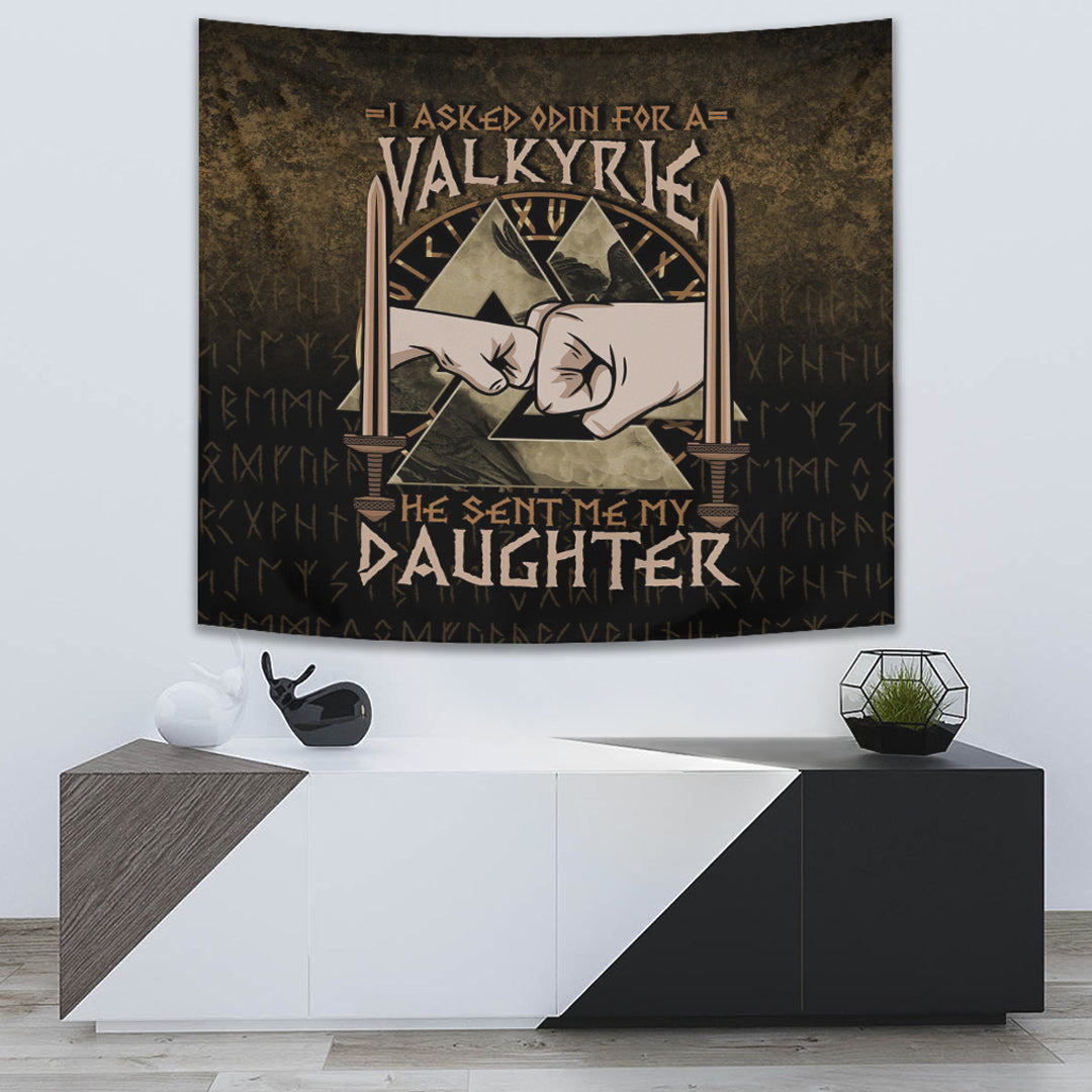 Viking Tapestry I asked Odin for a Valkyrie Daughter 2
