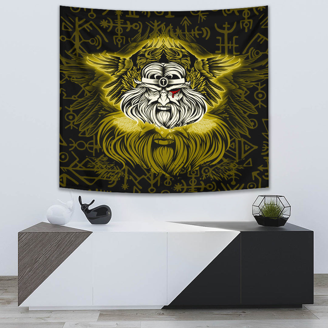 Viking Tapestry Odin Gold
