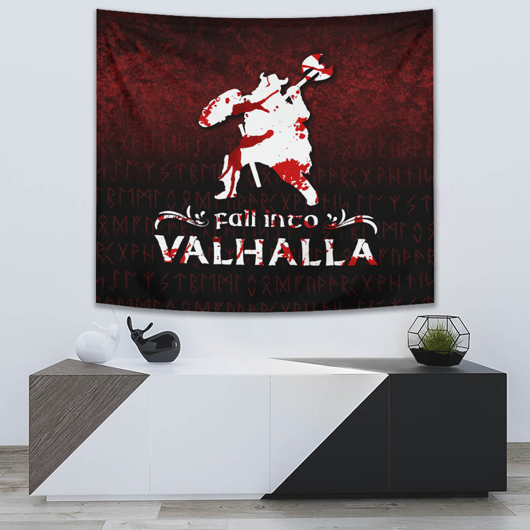 Viking Tapestry Fall Into Valhalla