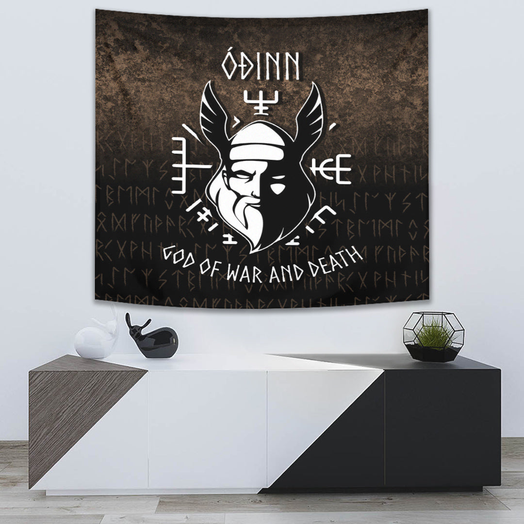 Viking Tapestry Odin God Of War And Death