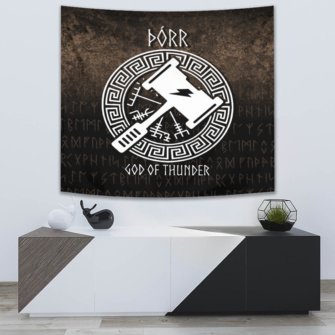 Viking Tapestry Porr God Of Thunder