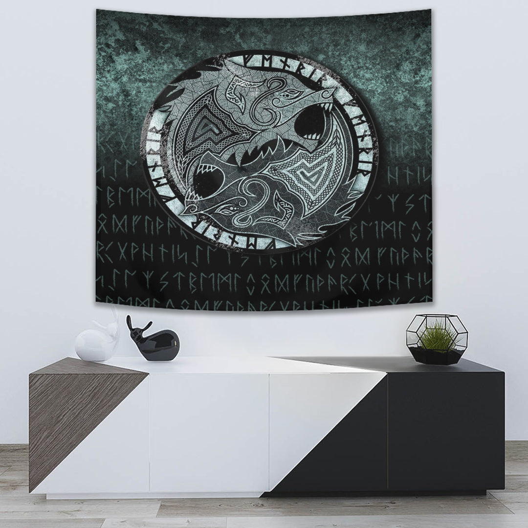 Viking Tapestry Fenrir the Wolf