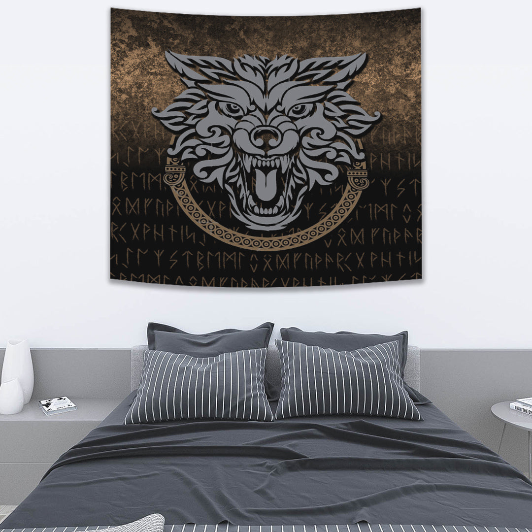 Viking Tapestry Norse Pagan Viking Tapestry Wolf