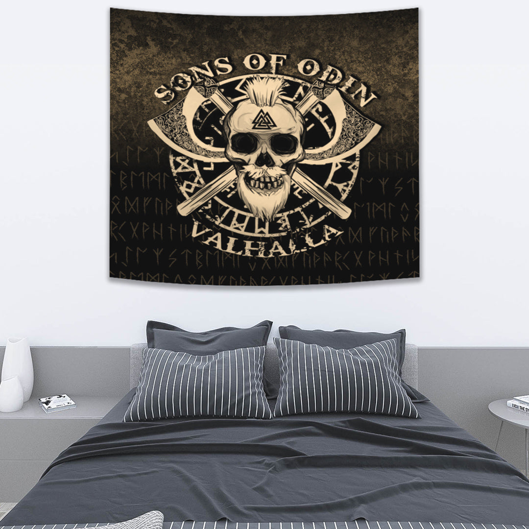 Viking Tapestry Sons of Odin Valhalla