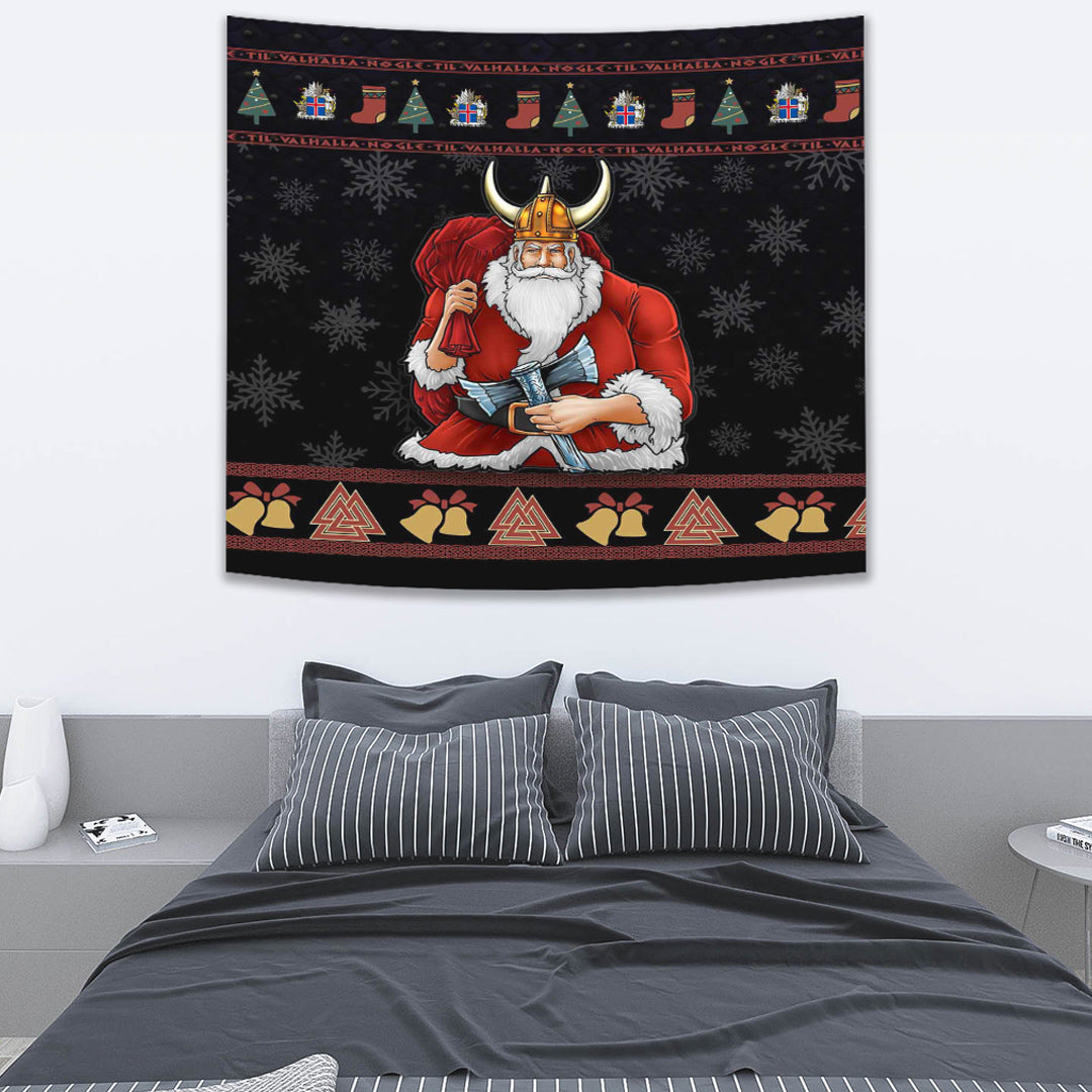 Viking Tapestry Christmas Iceland Santa