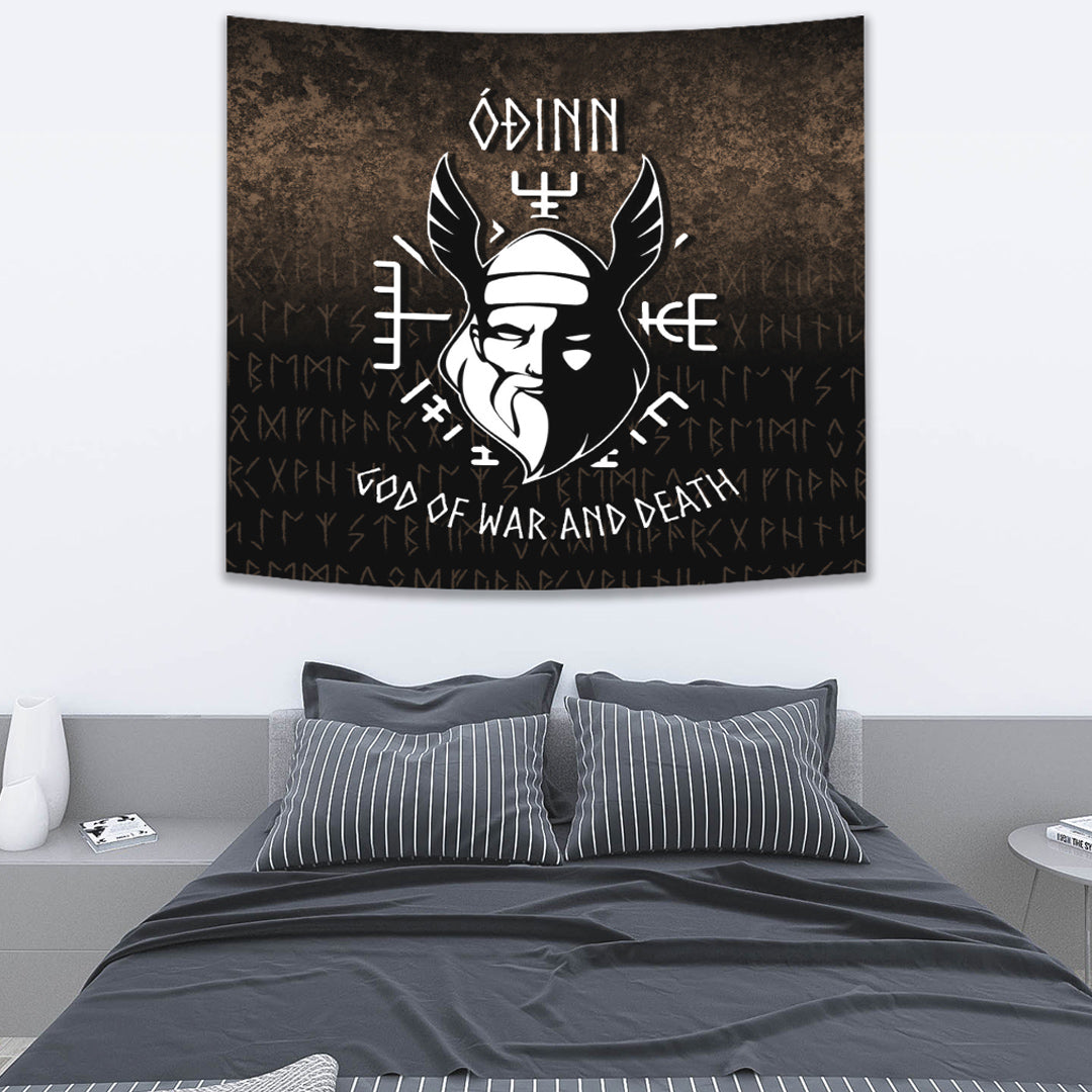 Viking Tapestry Odin God Of War And Death