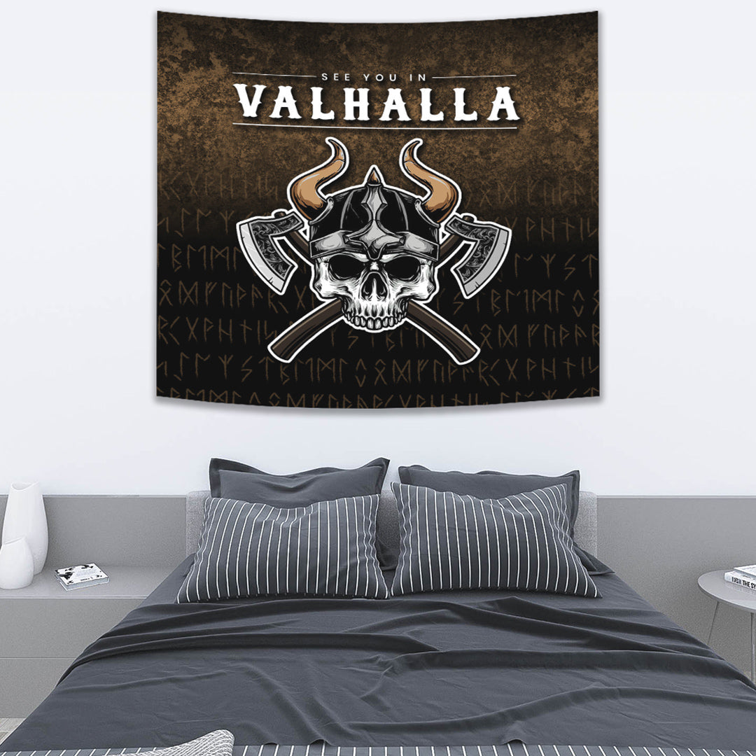 Viking Tapestry See You In Valhalla Viking Tapestry Nordic