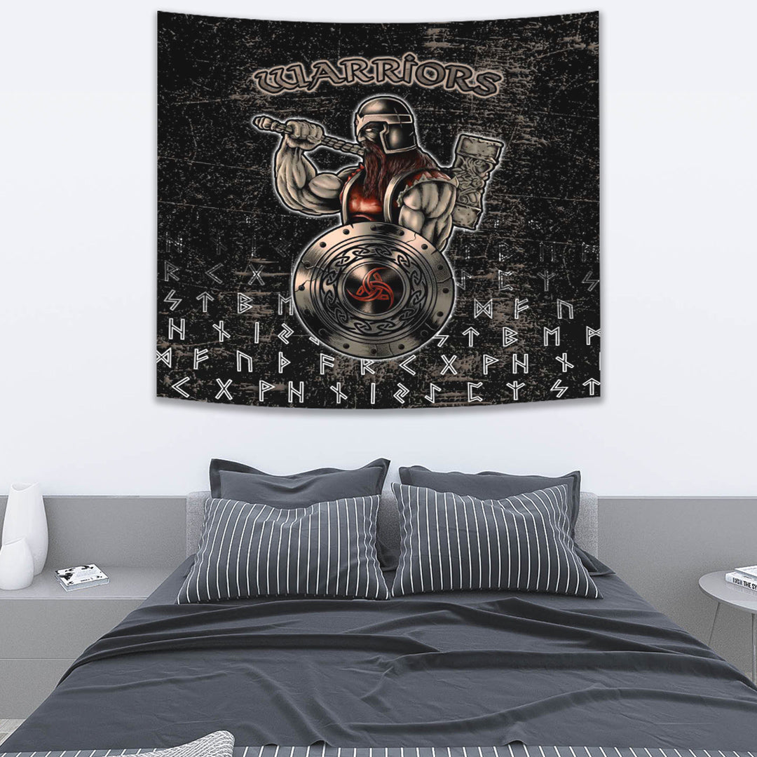 Viking Tapestry Warriros Brush Style