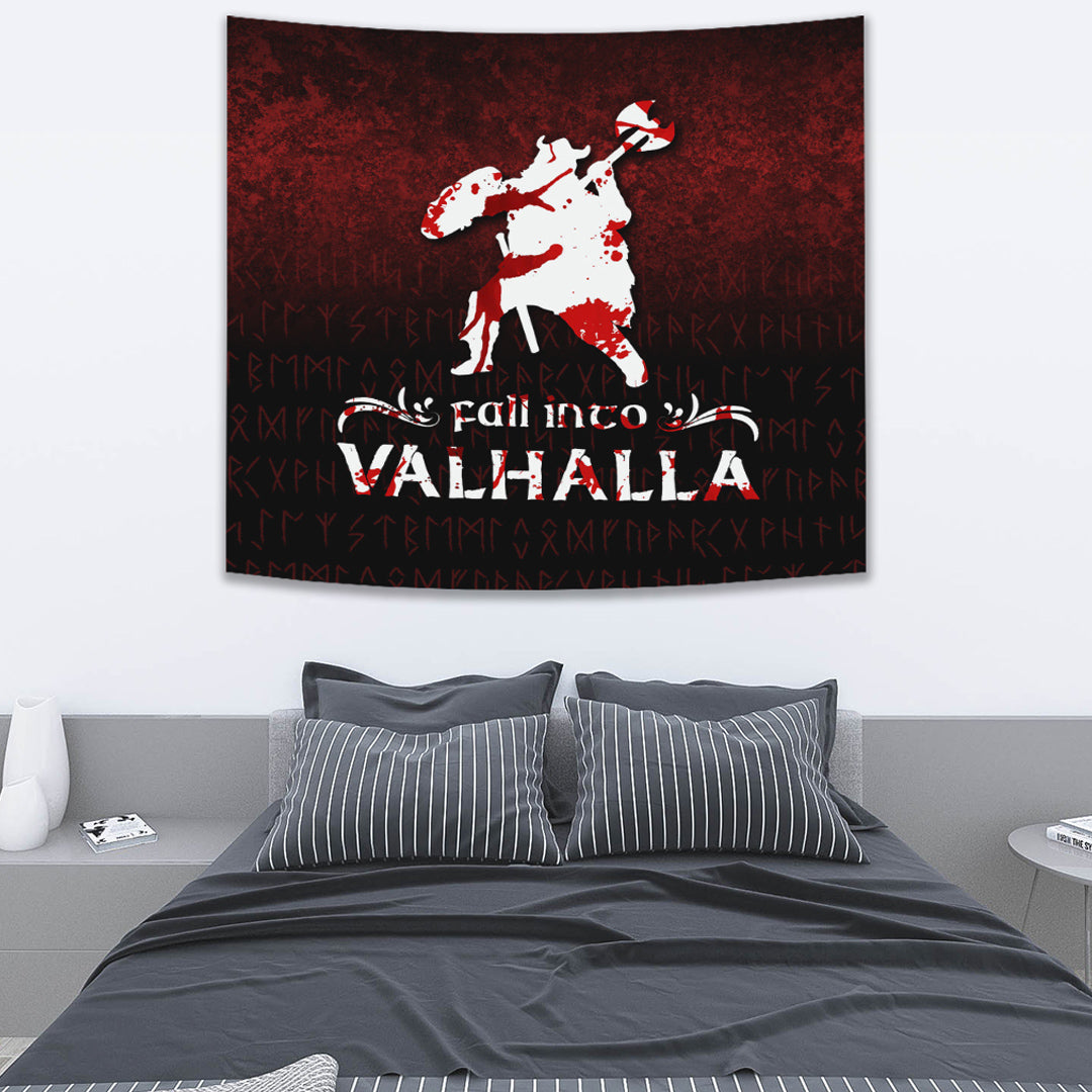 Viking Tapestry Fall Into Valhalla