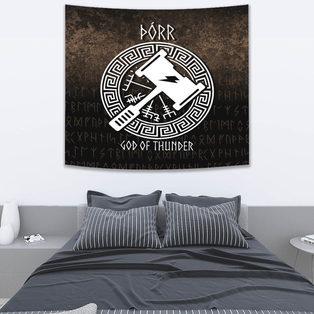 Viking Tapestry Porr God Of Thunder