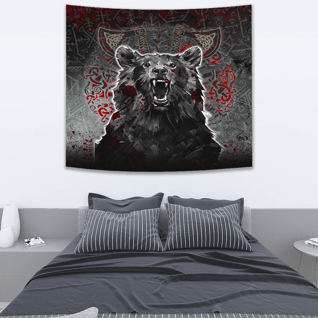Viking Tapestry Berserker Bear Blood