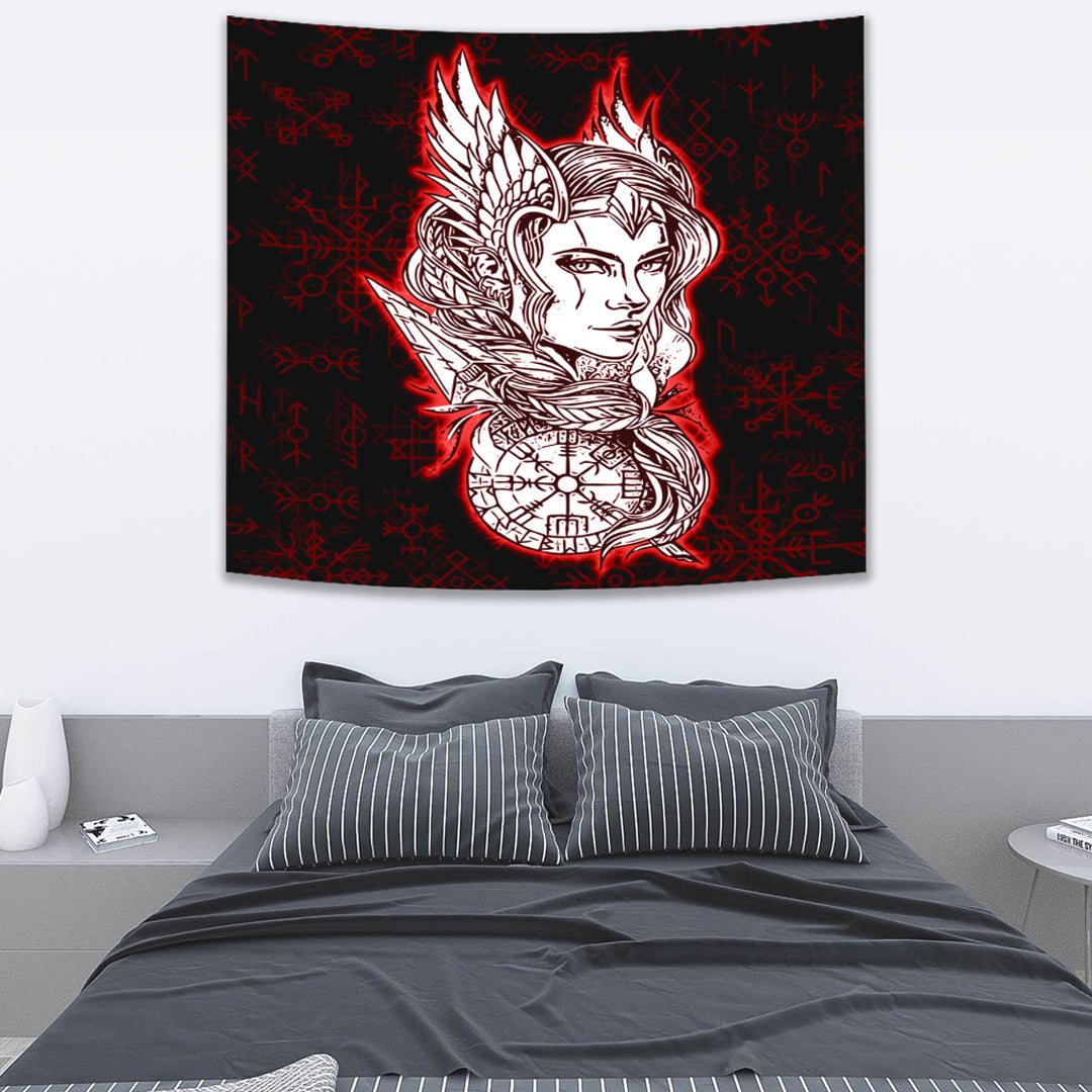 Viking Tapestry Valkyrie Turquoise