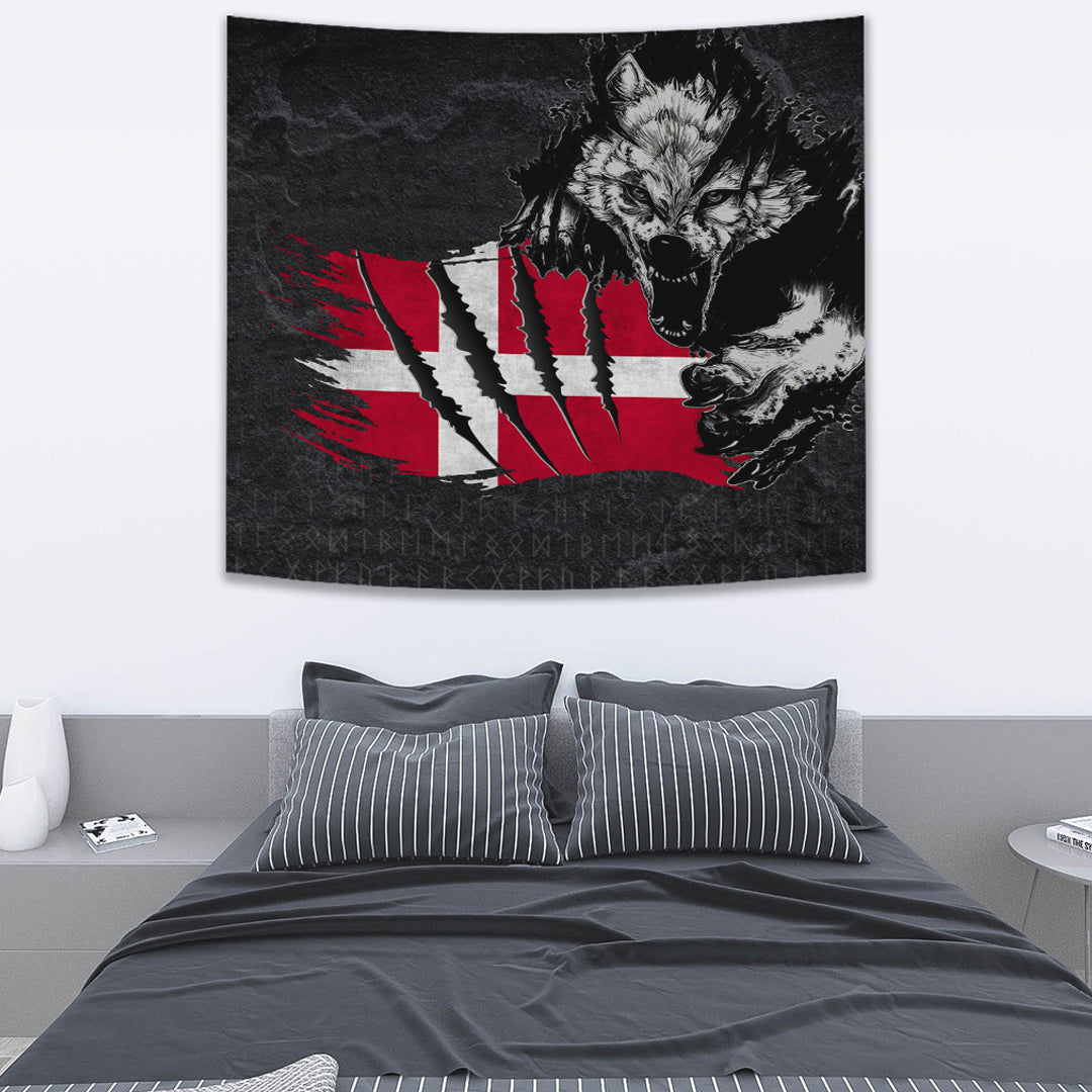 Viking Tapestry Denmark Wolf Viking Tapestry