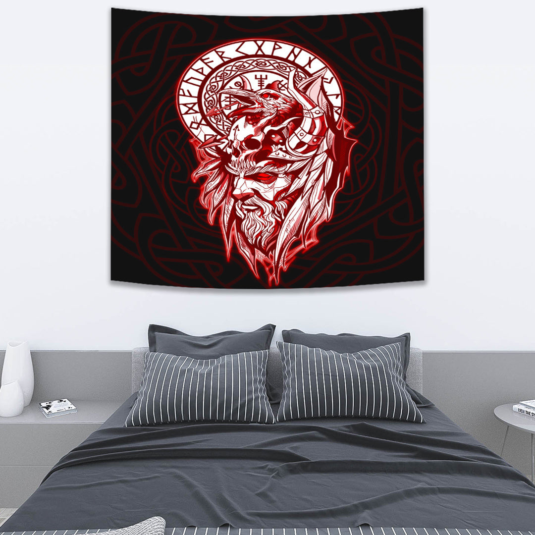 Viking Tapestry Odin Set Red