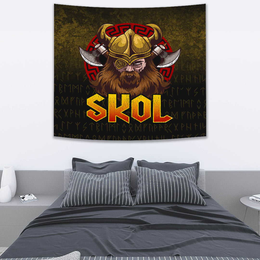 Viking Tapestry Skol Viking Tapestry Beer Norse Mythology Warrior Drinking