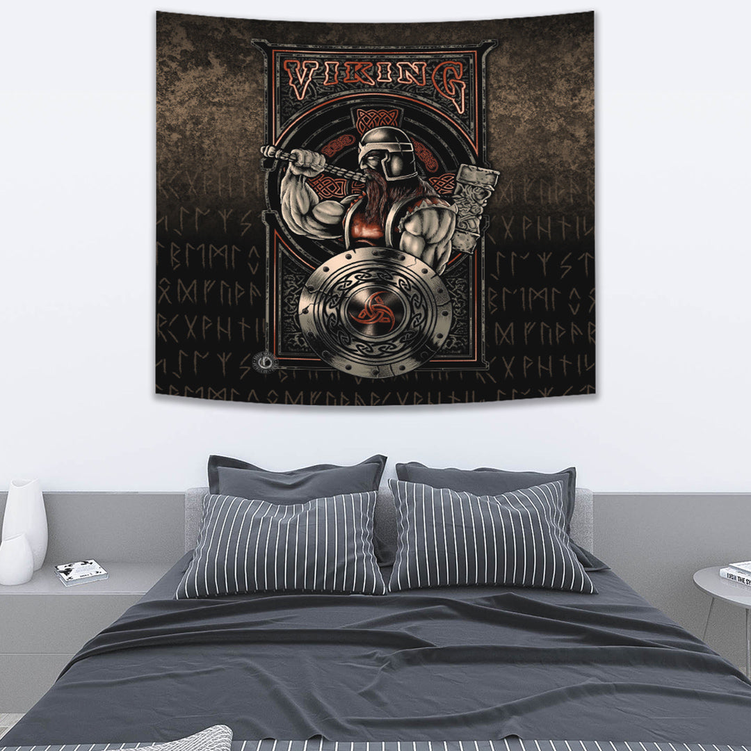 Viking Tapestry Warriror Valhalla